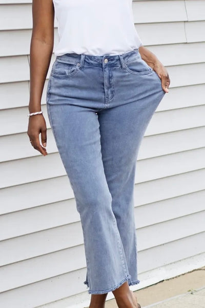 ***DOORBUSTER*** It's About Time 2 Colored Denim Wide Leg Jeans in Blackberry