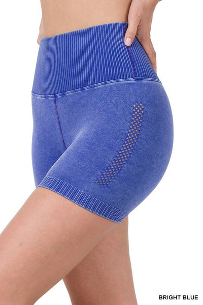 Keep it Close Compression Biker Shorts in Bright Blue