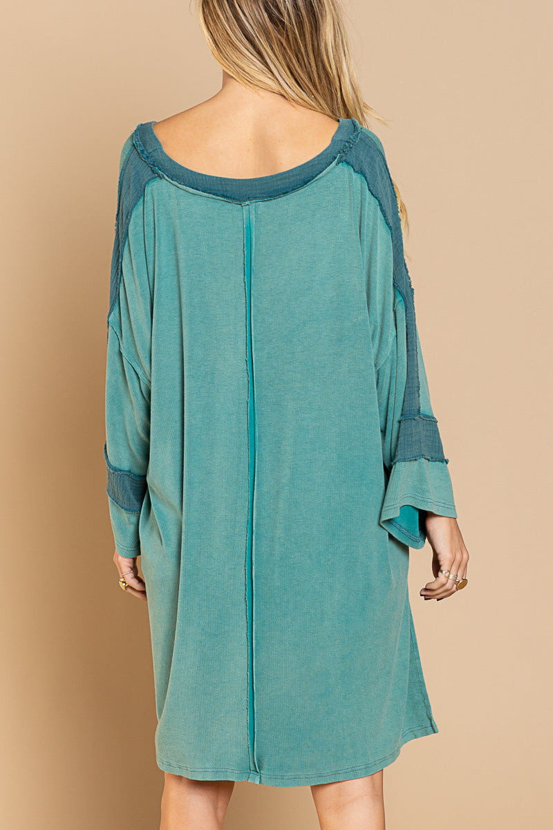 Long Time Coming Tunic Top in Teal