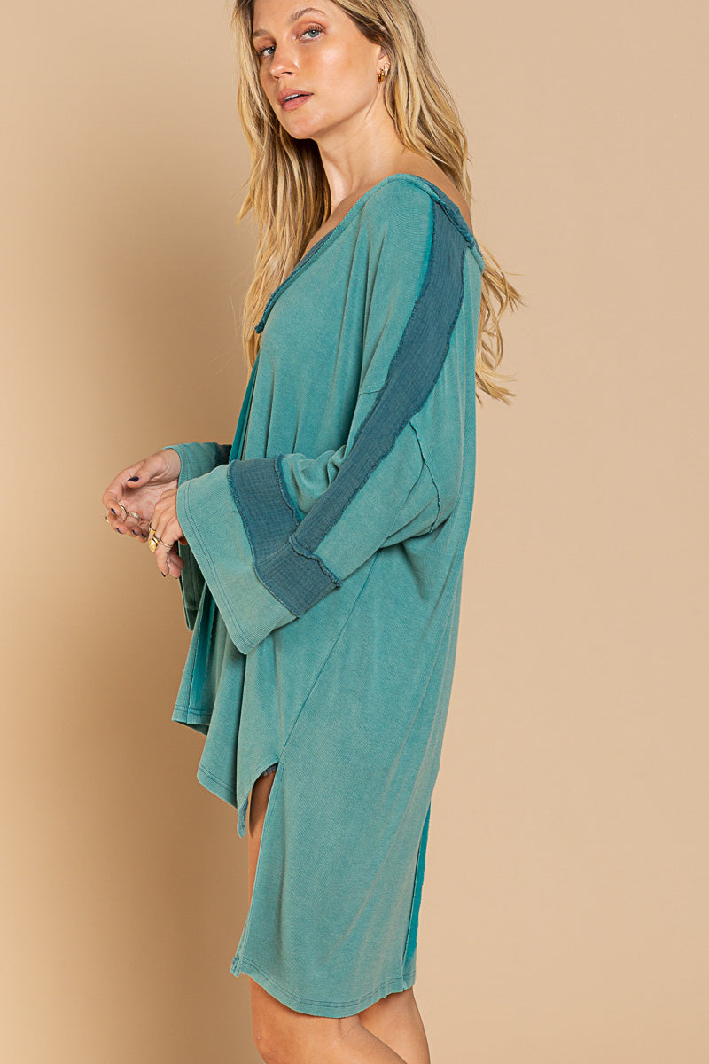 Long Time Coming Tunic Top in Teal