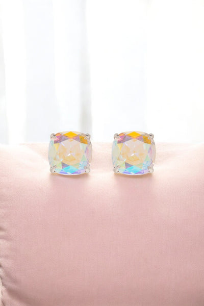 Kate Spade New York Small Square Studs Earrings Aurora Borealis