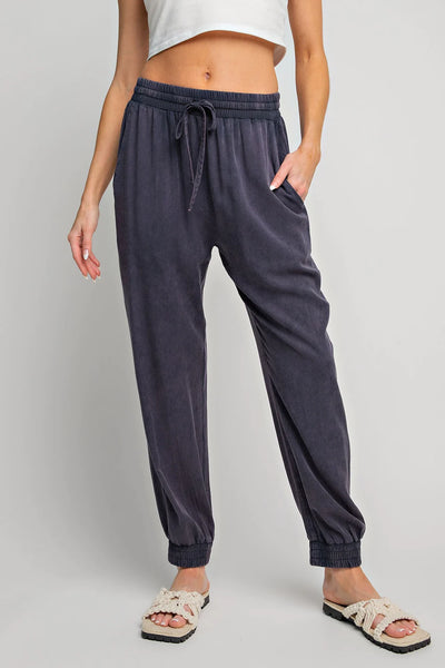 The Devon Jogger Mineral Washed Jogger Pants in Washed Navy