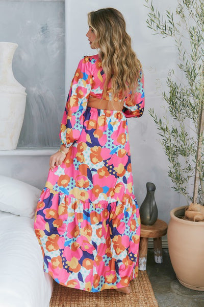 St. Tropez Floral Vacation Maxi Dress