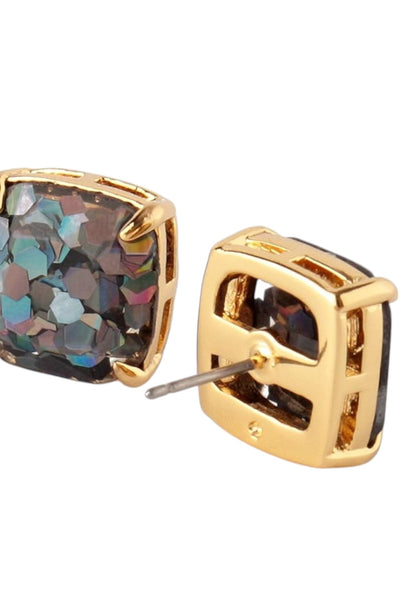 Kate Spade New York Small Square Studs Earrings Rainbow Gem