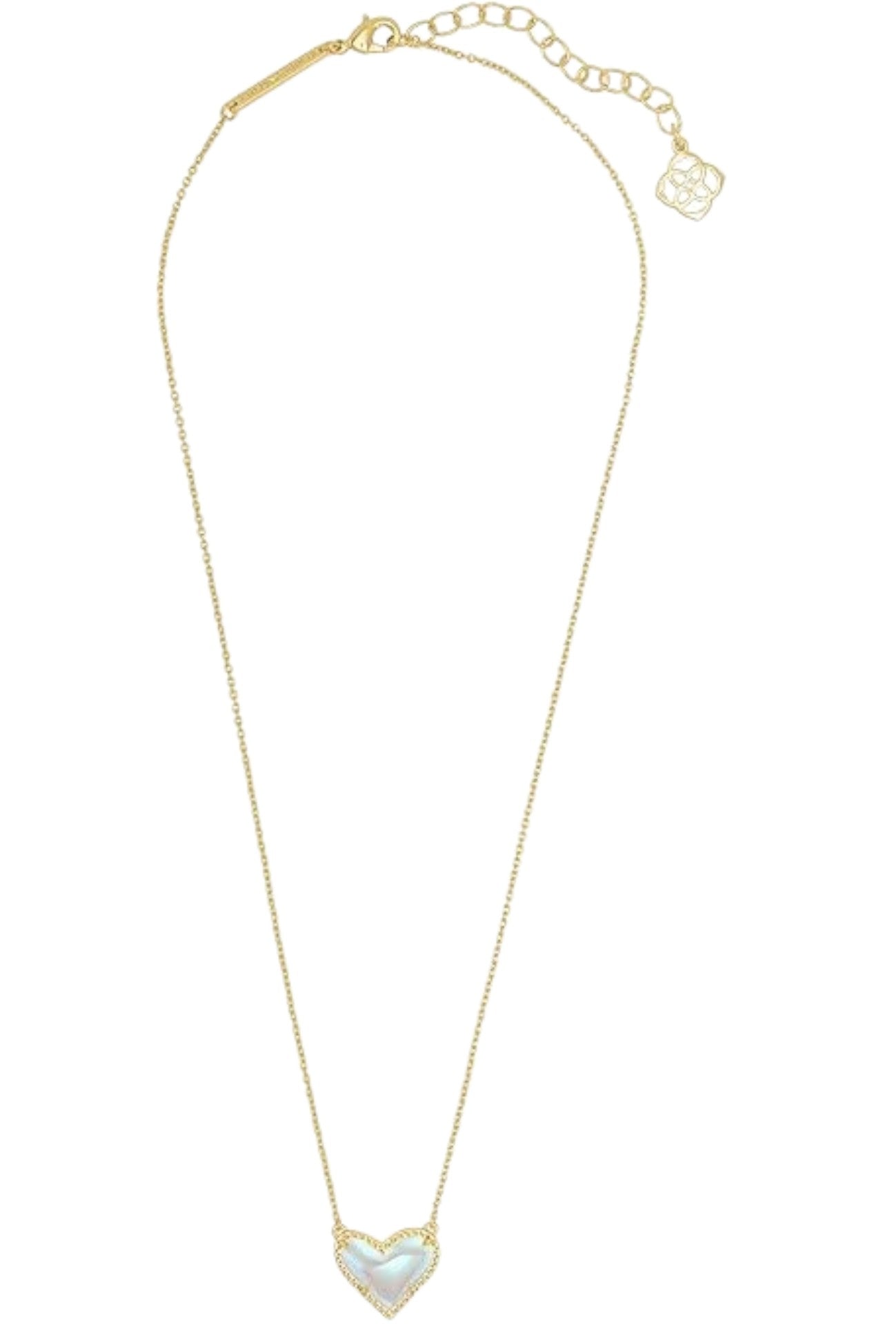 Kendra Scott Ari Heart Pendant in Gold Dichroic Glass