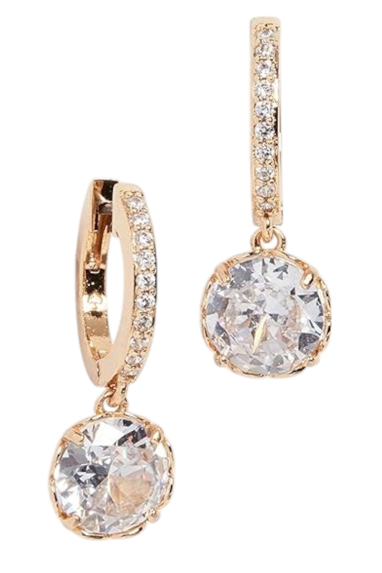 Kate Spade That Sparkle Pave Huggies Earrings in Gold