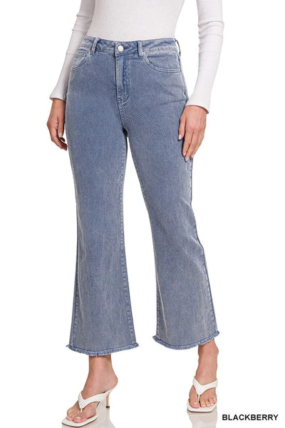 ***DOORBUSTER*** It's About Time 2 Colored Denim Wide Leg Jeans in Blackberry