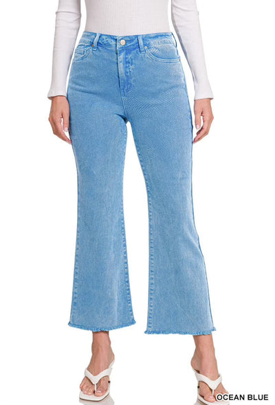 ***DOORBUSTER*** It's About Time 2 Colored Denim Wide Leg Jeans in Ocean Blue