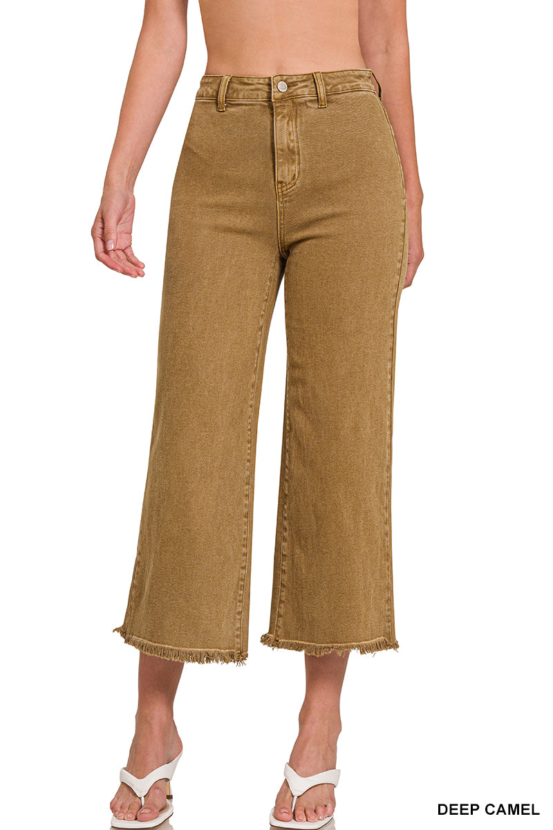 ***DOORBUSTER*** It's About Time Colored Denim Wide Leg Jeans in Deep Camel