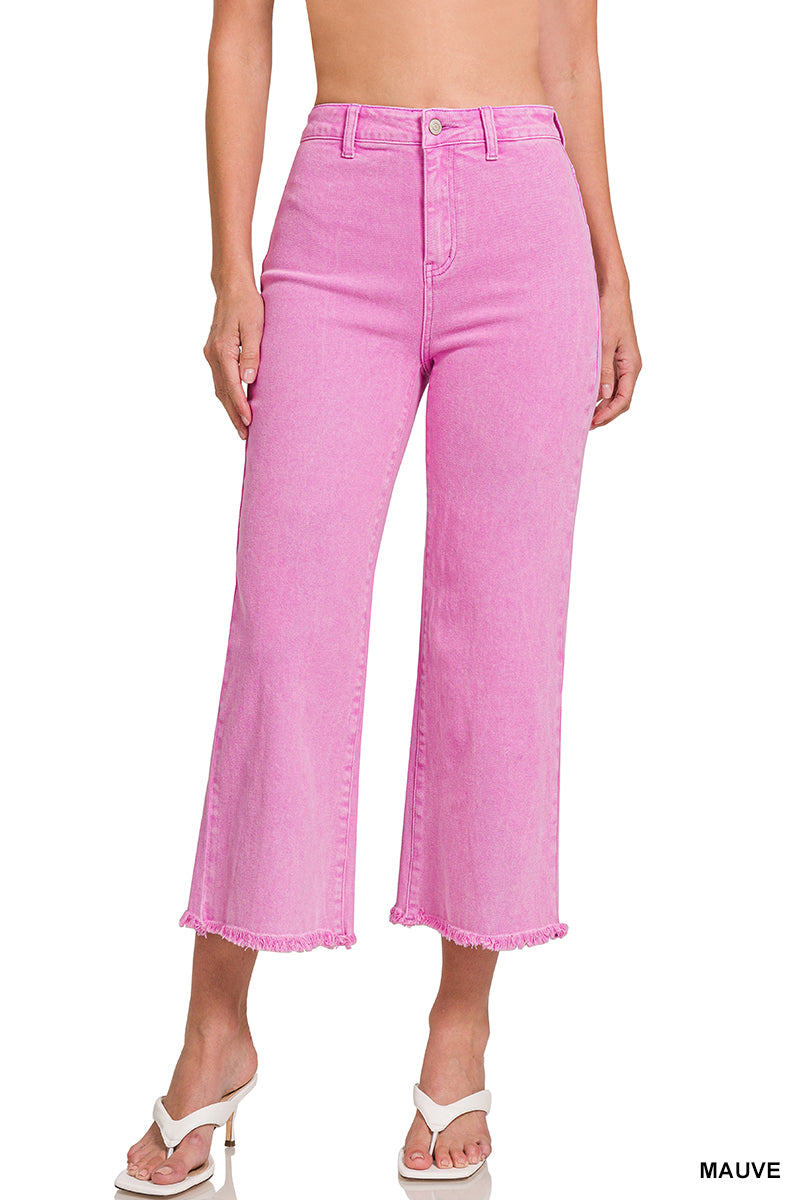***DOORBUSTER*** It's About Time Colored Denim Wide Leg Jeans in Mauve
