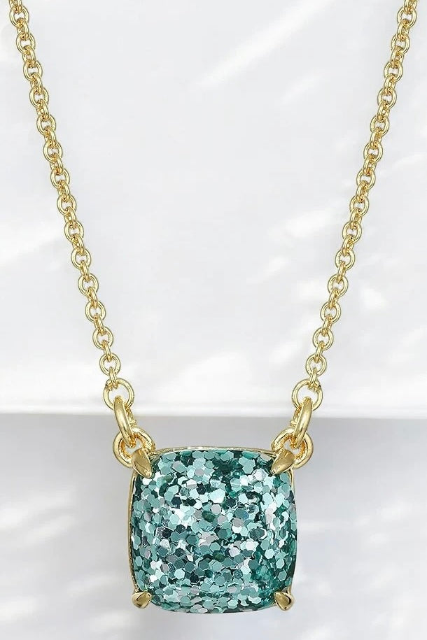 Kate Spade New York Cause A Stir Mini Pendant Necklace in Turquoise