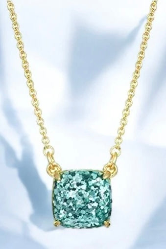 Kate Spade New York Cause A Stir Mini Pendant Necklace in Turquoise