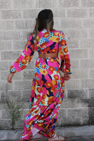 St. Tropez Floral Vacation Maxi Dress