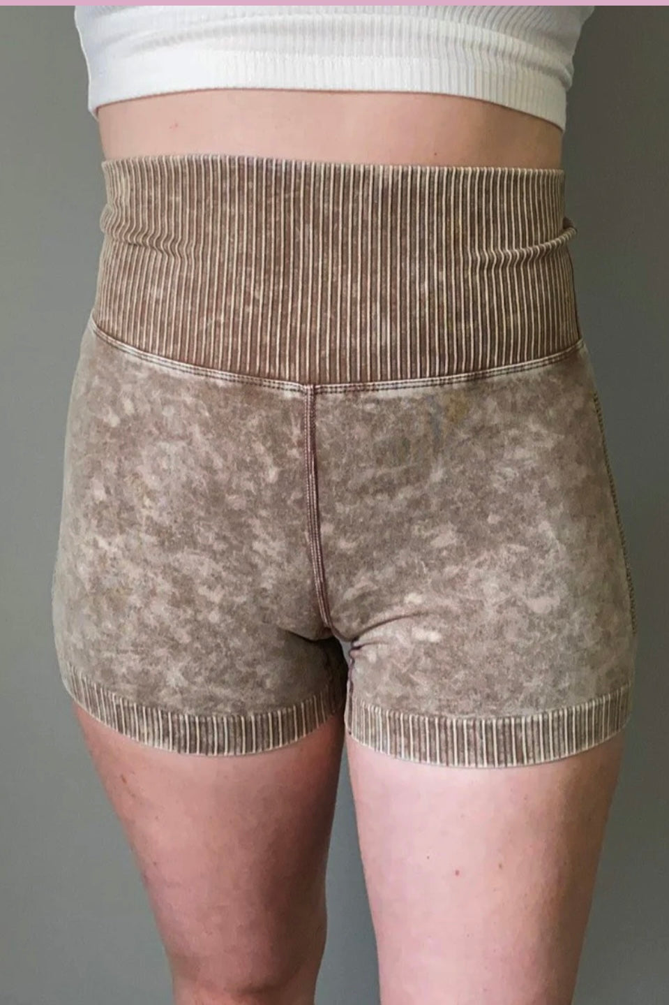 Keep it Close Compression Biker Shorts in Mocha