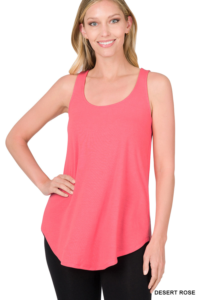 The Phoenix Relaxed Fit Flowy Tank Top in Desert Rose