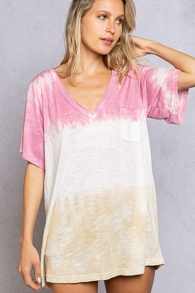 Fading Sunset Tunic Top in Pink Sand