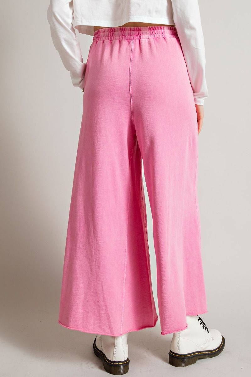 Stay Comfy Wide Leg Comfy Pants in Barbie Pink