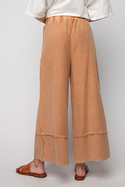 Let's Chill Comfy Wide Leg Pants in Cinnamon