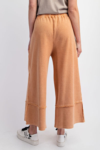 Let's Chill Comfy Wide Leg Pants in Cinnamon