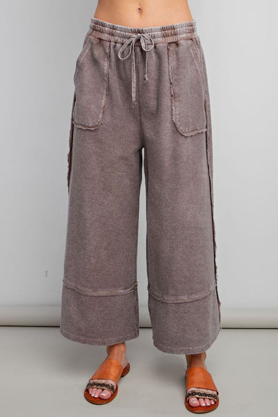 Let's Chill Comfy Wide Leg Pants in Espresso