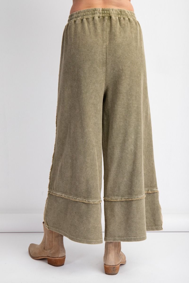 Let's Chill Comfy Wide Leg Pants in Olive