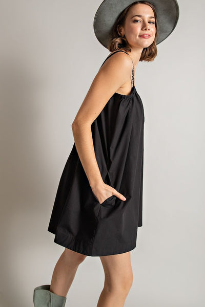 Poppy Love Wide Leg Romper in Black