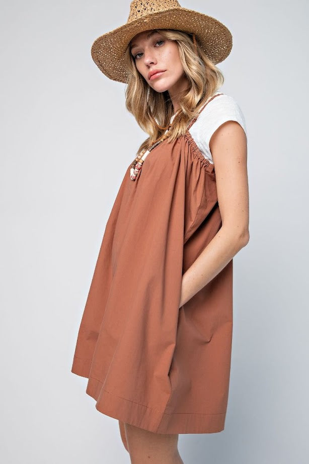 Poppy Love Wide Leg Romper in Coffee