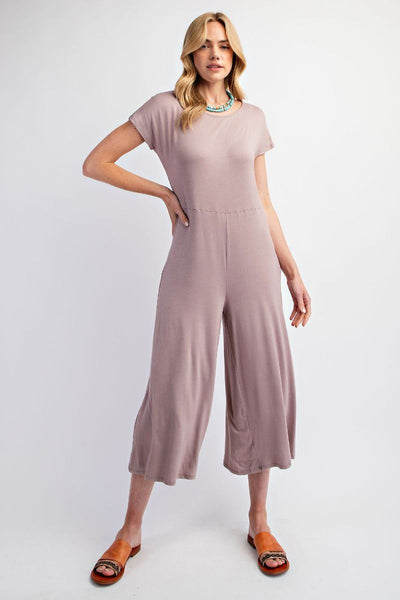 Kickstart My Heart Wide Leg Maxi Jumpsuit in Light Mocha