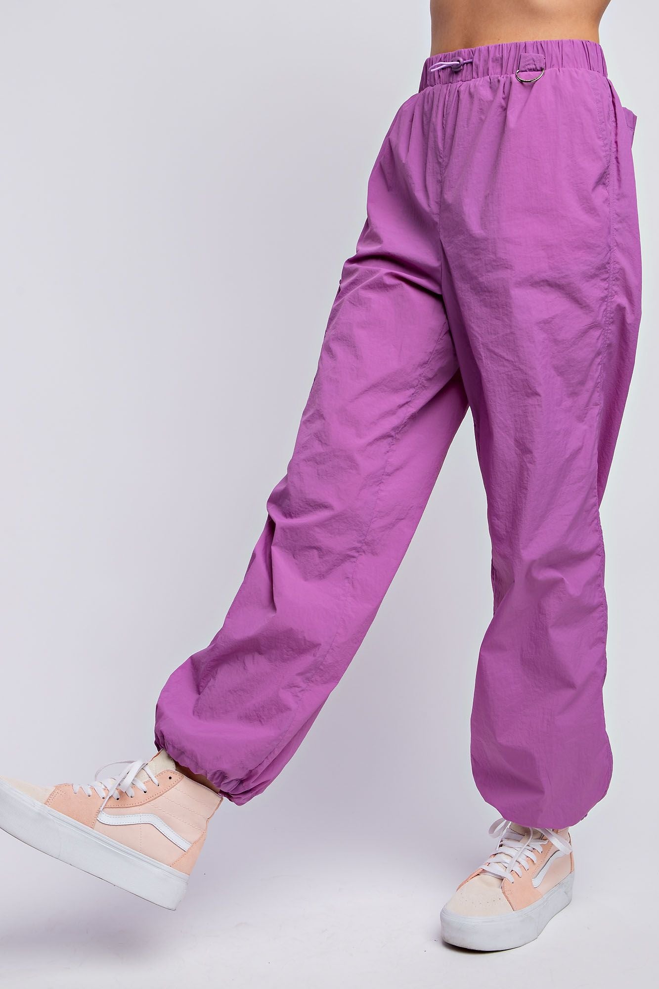 Easy Breezy Parachute Cargo Pants in Lavender
