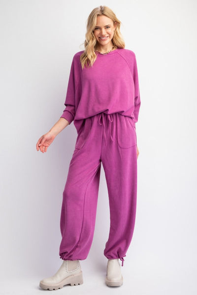 The Weekend Wonder Mineral Wash Lounge Pants in Orchid