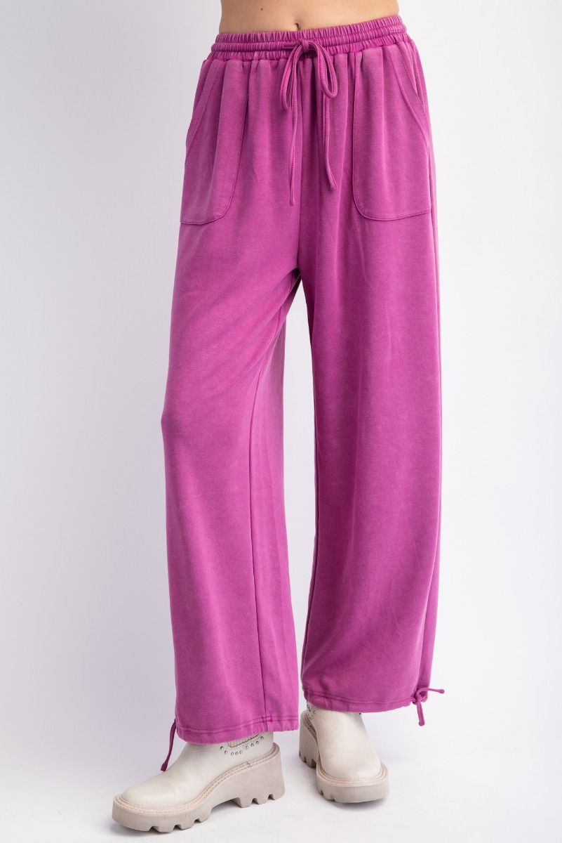 The Weekend Wonder Mineral Wash Lounge Pants in Orchid