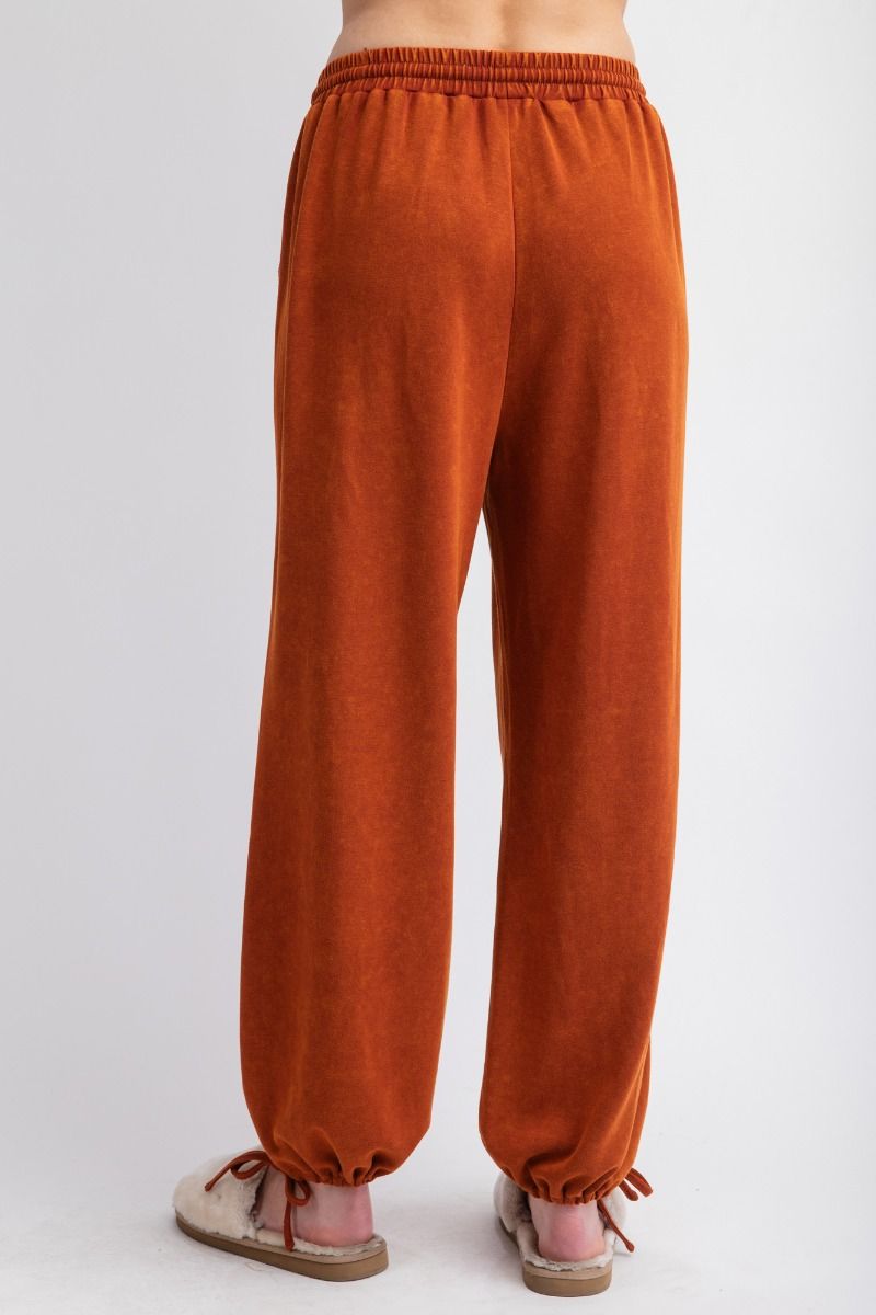 The Weekend Wonder Mineral Wash Lounge Pants in Wooden