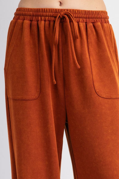 The Weekend Wonder Mineral Wash Lounge Pants in Wooden