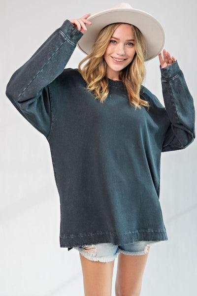 The Best Mineral Pullover Top Ever in Ash