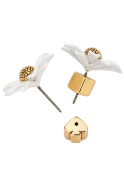 Kate Spade Into The Bloom Studs in White