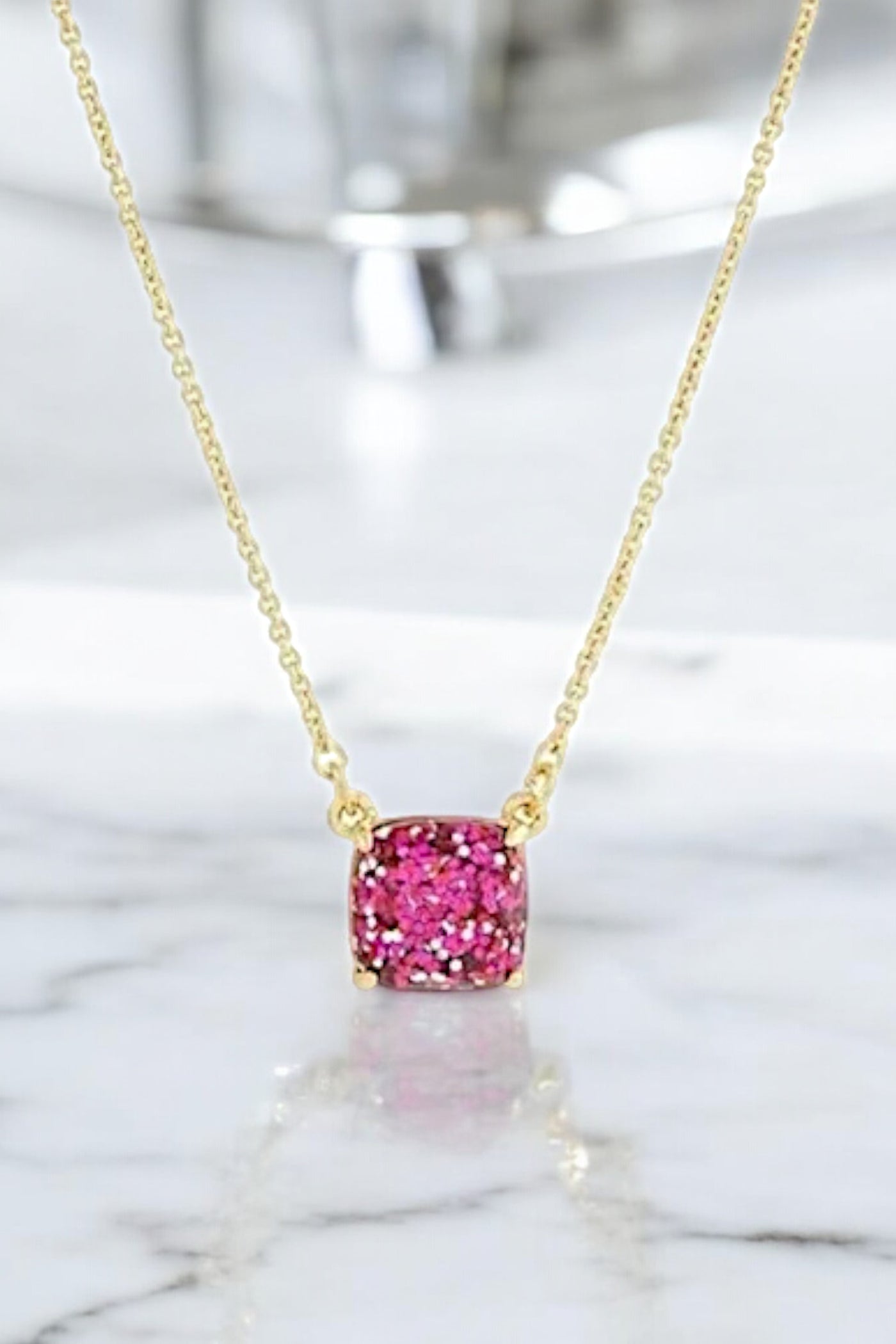 Kate Spade New York Cause A Stir Mini Pendant Necklace in Pink