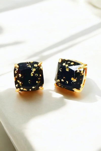 Kate Spade New York Mini Small Square Studs Earrings Black