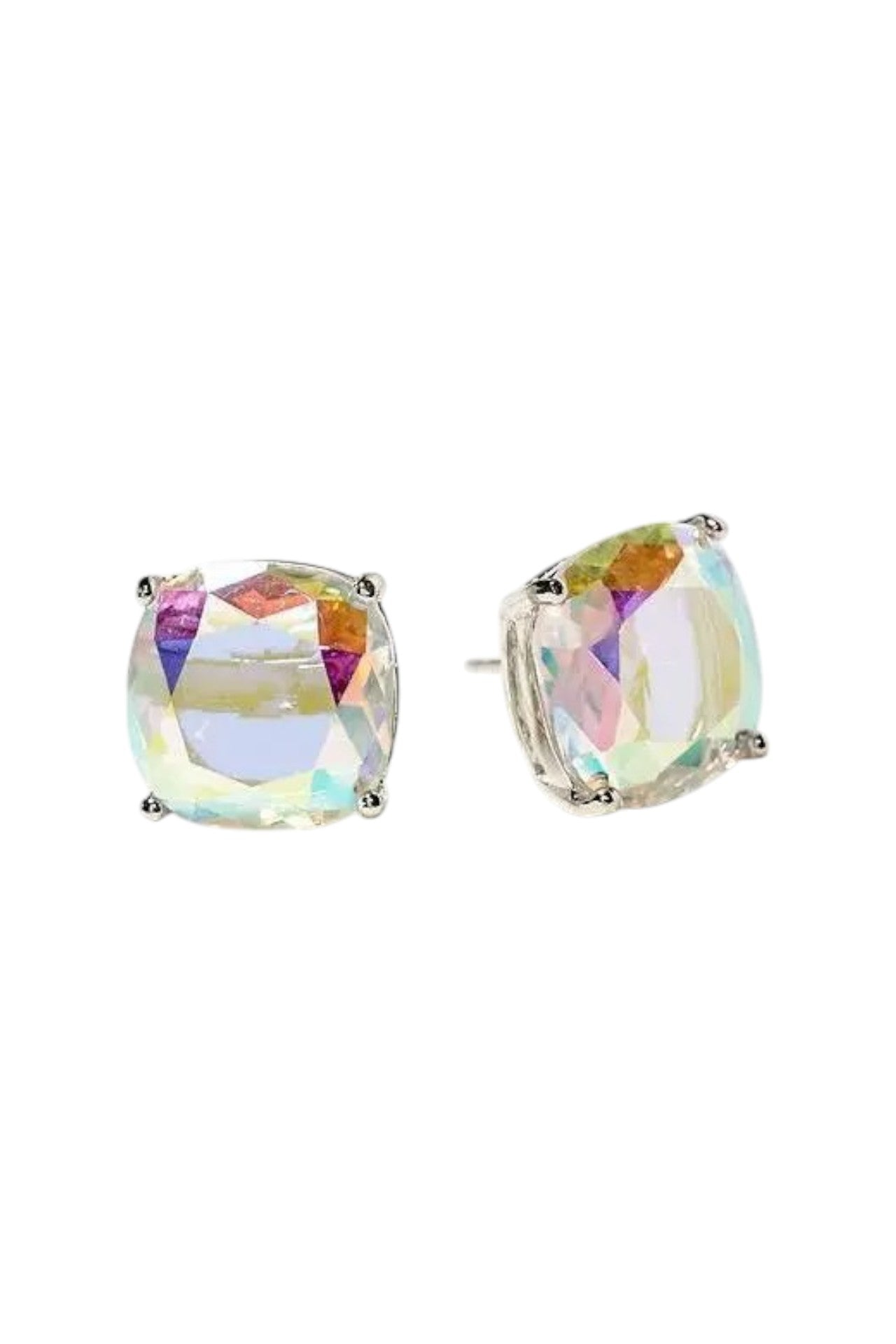 Kate Spade New York Small Square Studs Earrings Aurora Borealis