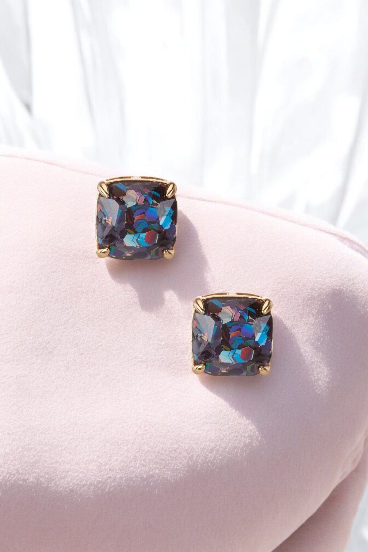 Kate Spade New York Small Square Studs Earrings Rainbow Gem