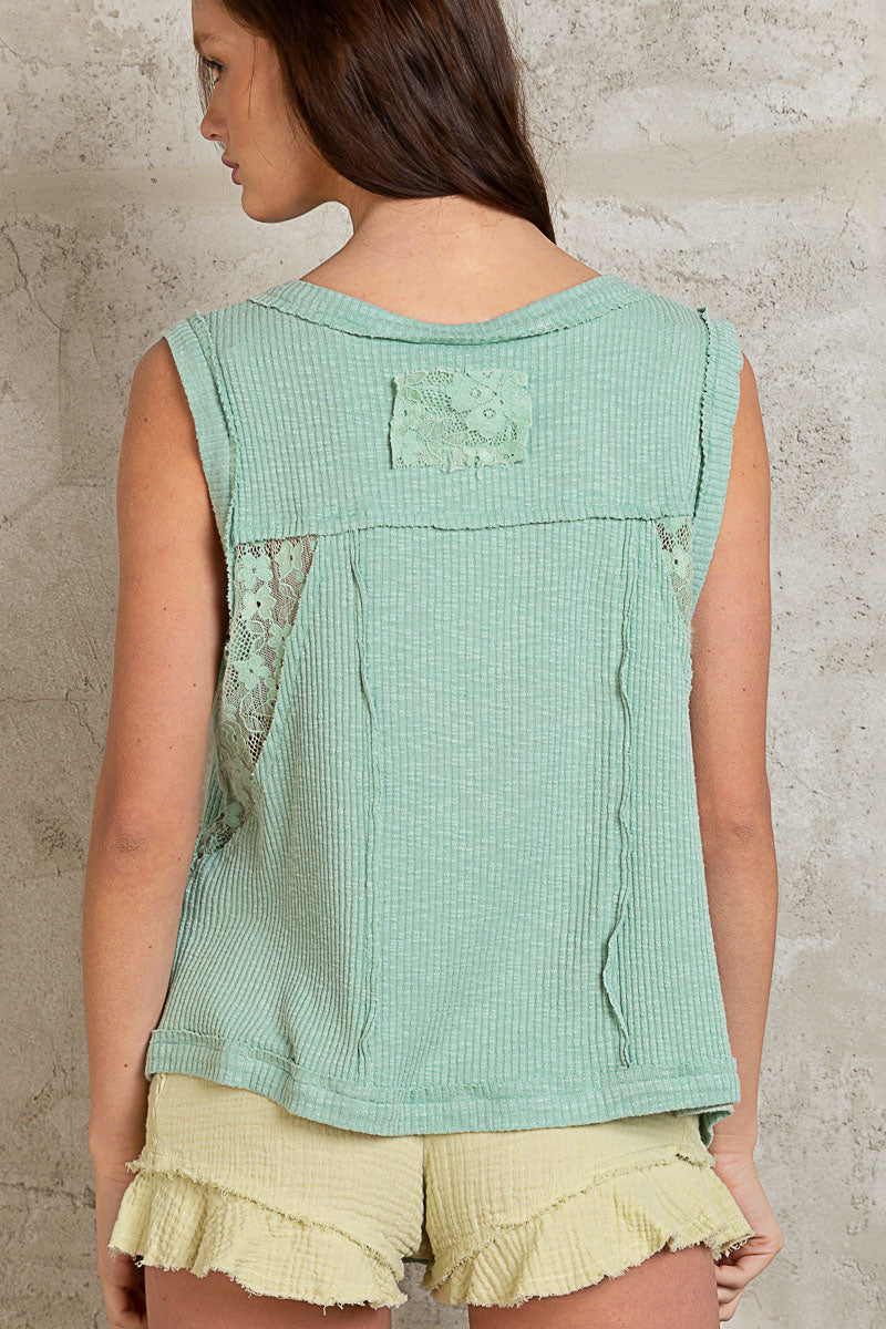 So This is Love Lace Top in Seafoam