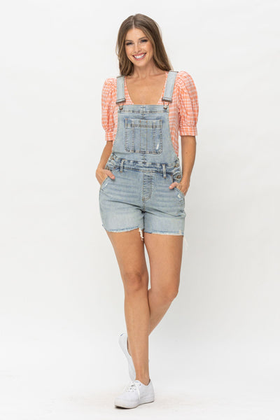 Judy Blue The Daisy Overall Shorts