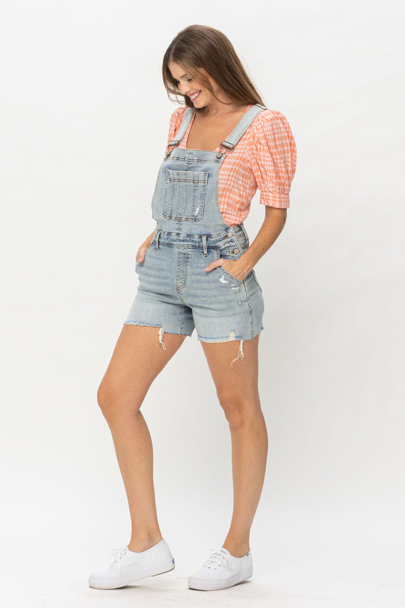 Judy Blue The Daisy Overall Shorts