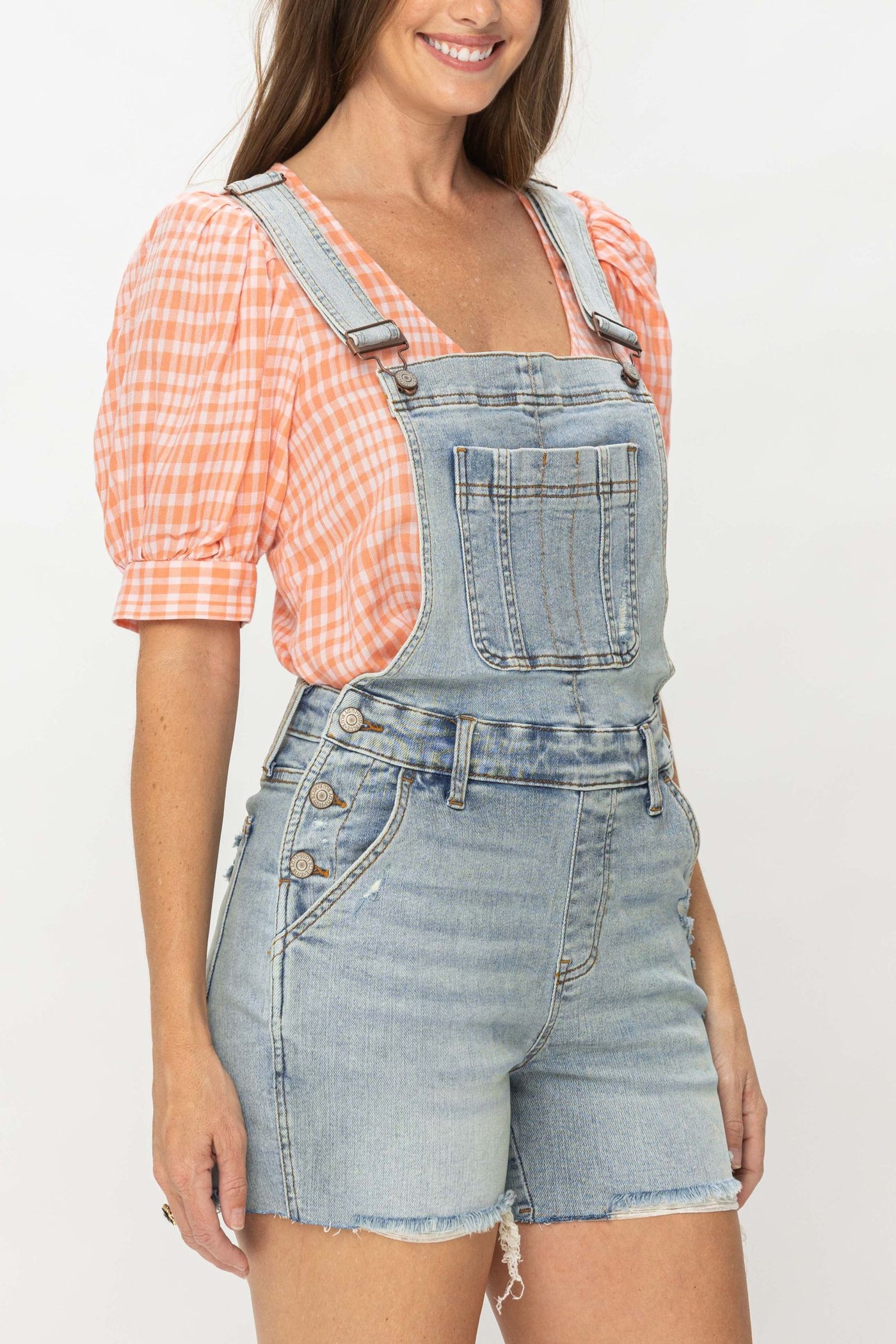 Judy Blue The Daisy Overall Shorts