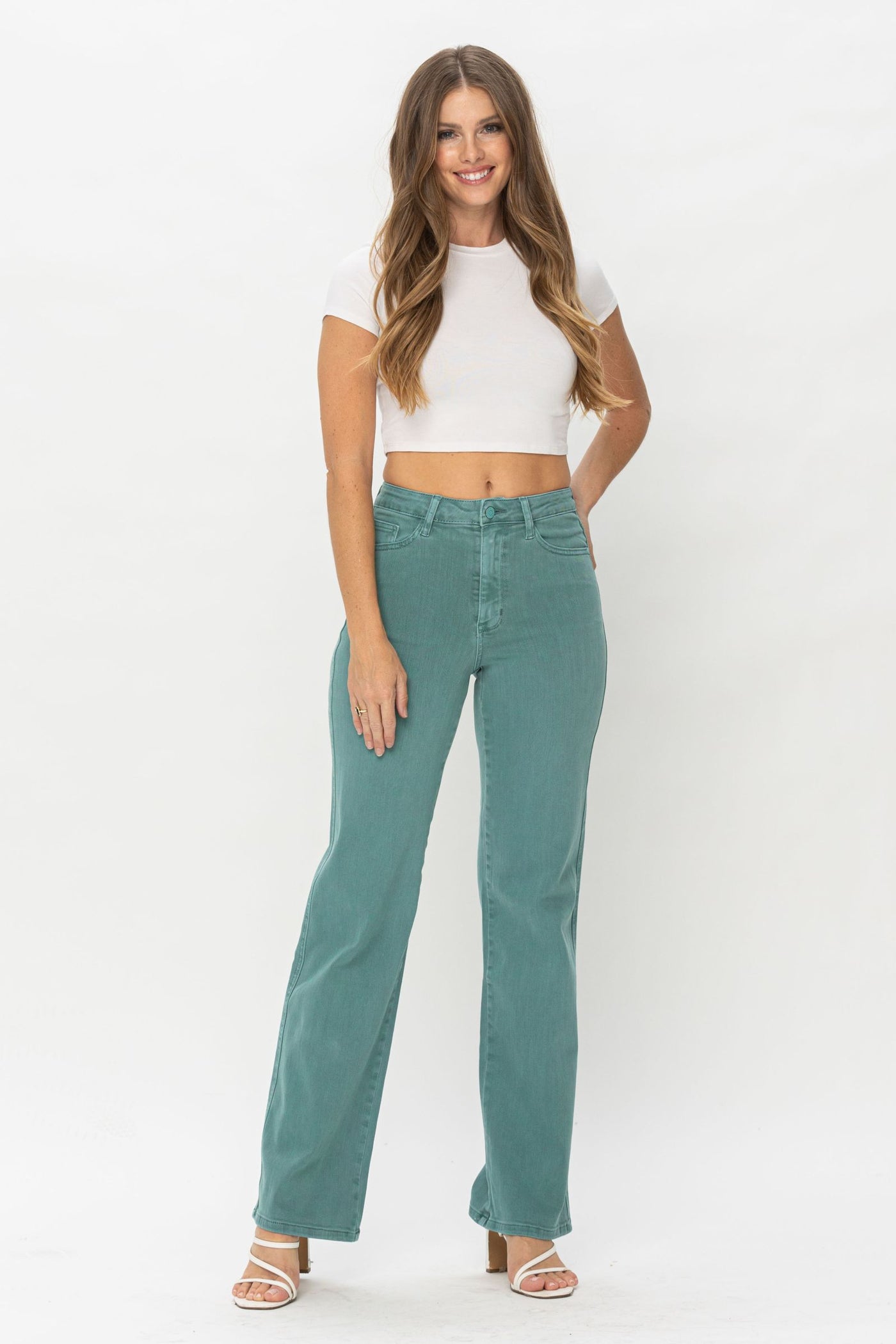 Judy Blue Oceania Sea Green 90's Denim Jeans