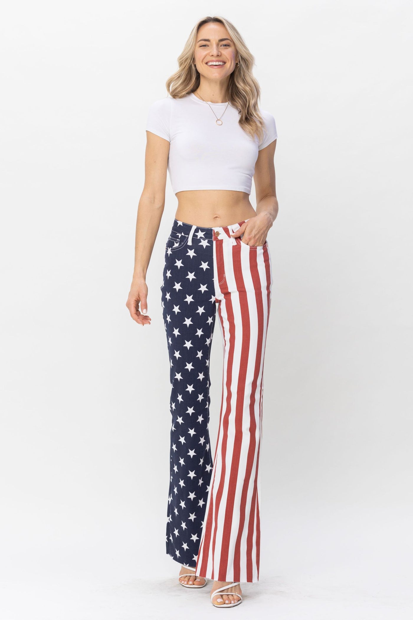 Judy Blue Americana Flag Flare Jeans