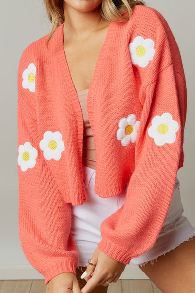 I Could Buy Myself Flowers Pink Cardigan