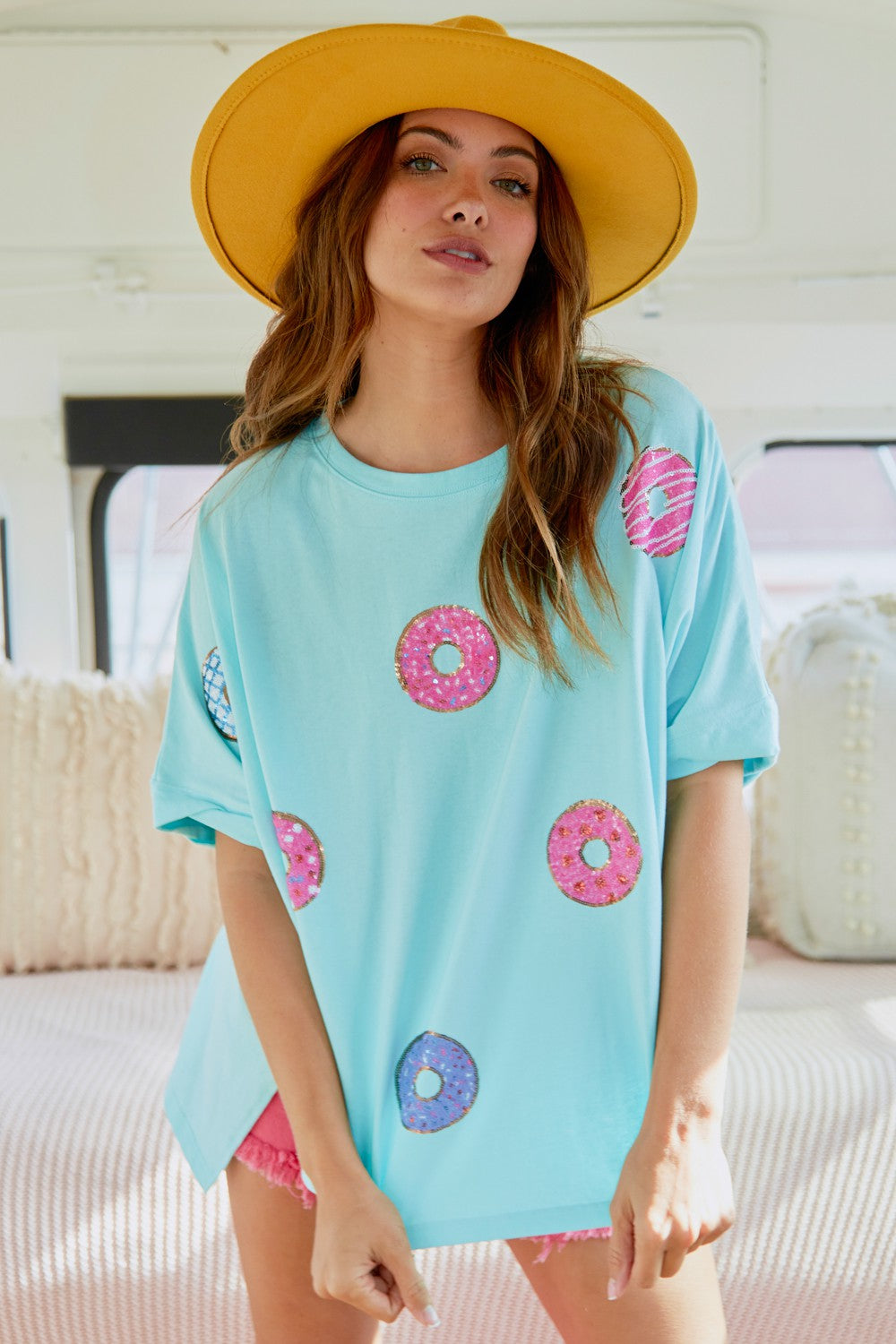 Donut Leave Me Hanging Top in Light Mint