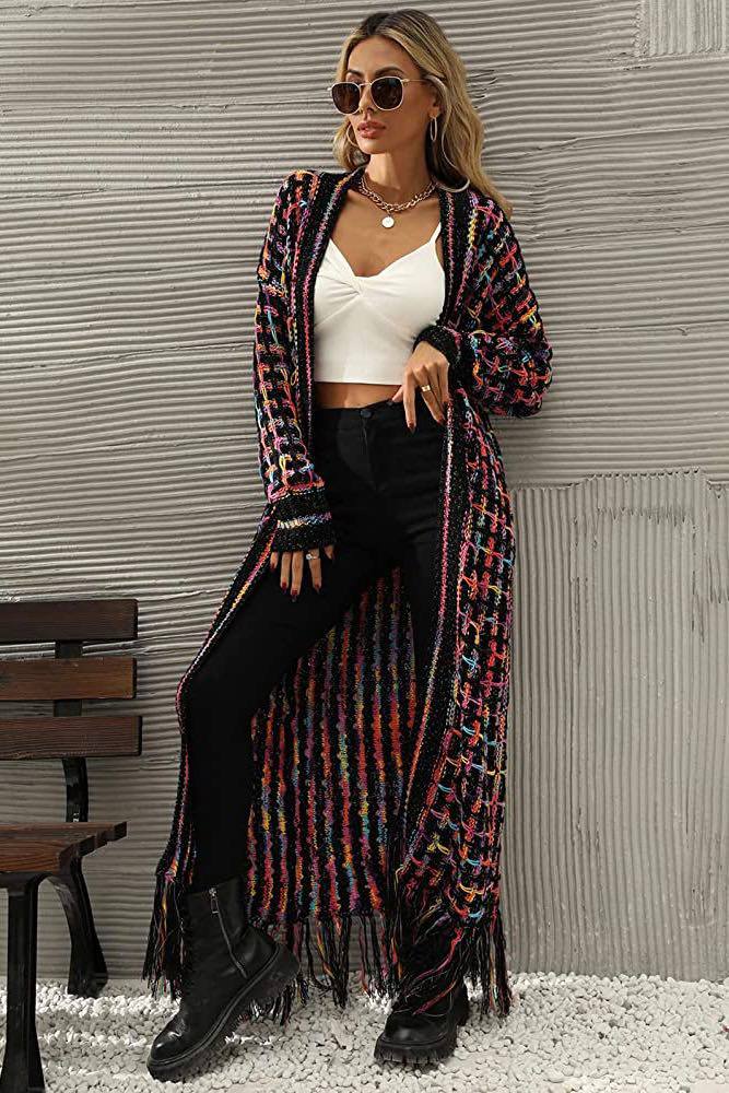 Over the Rainbow Cardigan Duster in Multi