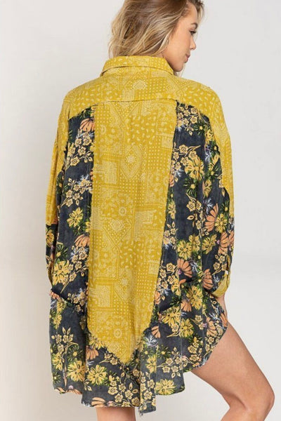 Paisley Floral Button Up Shirt